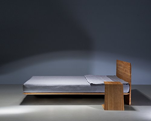 MAZZIVO Nobby Hochwertiges Holz Bett schlicht & zeitlos filigran modern edel & elegant - italienisches Design 120 140 160 180 200 Überlänge Eiche Erle Buche Esche Kirschbaum (Erle, 180 x 200 cm) – Bild 3