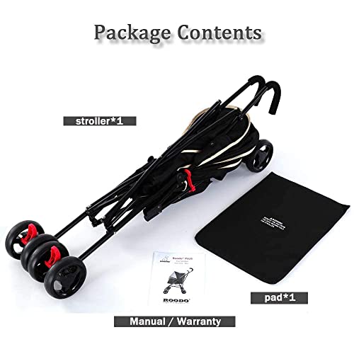 ROODO Dog Stroller Cat Stroller Pet Stroller Lightweight Compact Portable Jogger Umbrella Travel Pet Stroller for Small… - Image 6