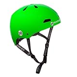Punisher Skateboards Pro 13-Vent BMX Bike and Skateboard Helmet, Bright Neon Lime Green, 9-11 Year Old, medium (9283)