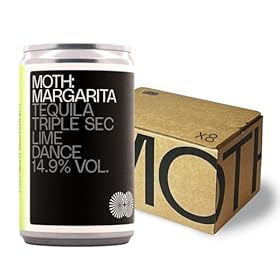 Buy MOTH Margarita Cocktails Ready Mixed Cans – Refreshing Tequila, Triple Sec & Lime Blend at 14.9% ABV