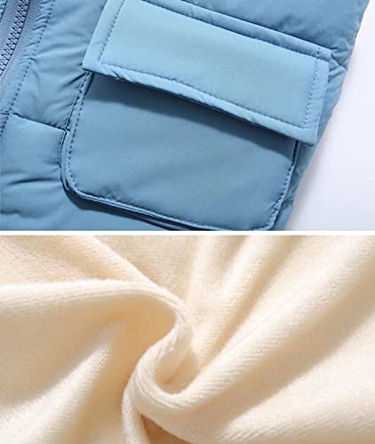 Vtuaol Girls And Boys Lightweight Puffer Vest Warm Coat Fleece Vest Sleeveless Jackets Yellow 6-7 Years #TOP5