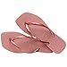 Havaianas Women Slim Square Sandal - Classic Square Toe Sandals - Crocus Rose, 7/8