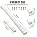 2 Pack Rain Gutter Downspout Extensions, Gutter Connector Rainwater Drainage, Down Spout Drain Extendable from 20 to 59 Inches, (White, 8PCS Screws Included), Kiicey (First Generation)