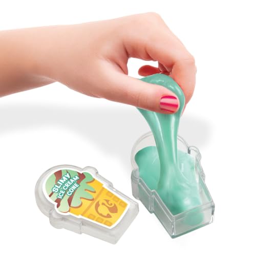 Cra-Z-Art Barbie Mini Slimy Fun Shop Lot de 8 récipients sur le thème des aliments avec deux autocollants surprise Produit officiel Barbie – vue 8