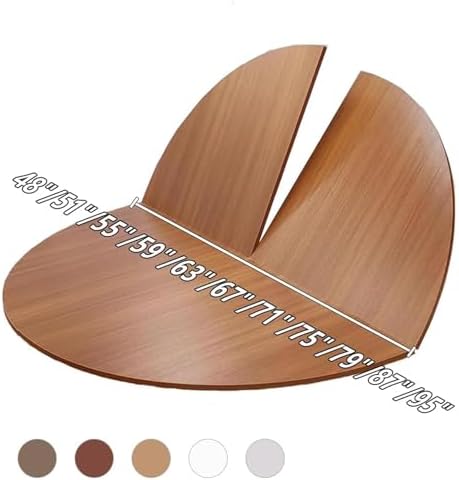 Large 51.2" Round Foldable Table Top Extender, Wood Temporary Table Replacement, Versatile Table Top for Dining, Events, Outdoor Gatherings, Easy to Store