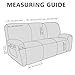 ANARACHON Recliner Couch Cover Leather Look Recliner Sofa Covers for 3 Cushion Reclining Sofa Slipcovers 8-Pieces Furniture Protector Spandex Fabric Washable (3 Seater, 01 Chocolate)