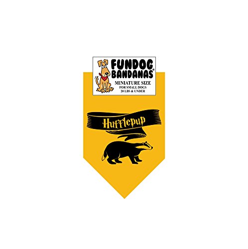 HP Hufflepup Dog Bandana (Miniature for Small Dogs Less Than 20 lbs)