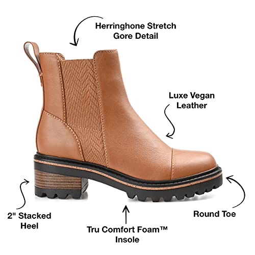 Journee Collection Womens MIRETTE Block Heel Leather Motorcycle Boots2