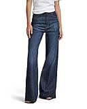 G-STAR RAW Damen Deck Ultra High Waist Wide Leg Jeans, Blue (worn in ocean reef B988-D348), 29W / 30L