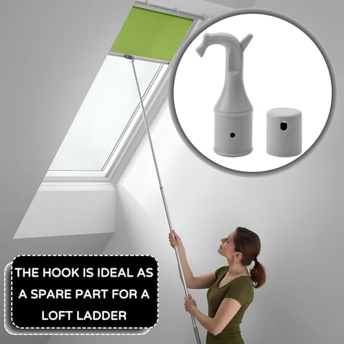Dachboden Haken,Bodentreppe Ersatzteile,Bodentreppe Dachfenster Griffhaken,Stockhaken Für Dachfenster Stange Zum Öffnen, Dachbodenluke, Dachfenster, Skylight Window, Mit 10 Schrauben
