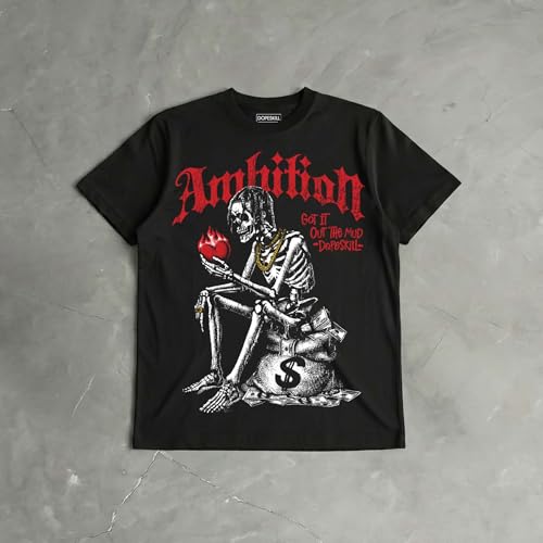 Image of DopeSkill Graphic Tee Streetwear Hip Hop Hypebeast Street Style Unisex T-Shirt Sneaker Colour Matching Shirts Horror Skeleton
