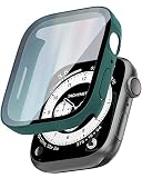 TEIQ アップルウォッチ カバー ケース 41mm 硬度10H 日本製旭硝子 生活-防水 【シリーズ 9 / 8 / 7 対応】 41ミリ (グリーン)