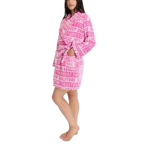 Image of Juicy Couture Women's Super Soft Luxe Plush Shawl Collar Robe