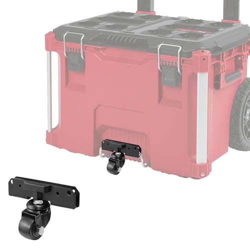 BYERN AUTO Upgraded Front Wheels fit for Milwaukee Packout Rolling Toolbox, 320Lbs Capacity Heavy Duty Alloy Steel Wheel, 360° Rotation Caster Wheel Kit, Toolboxes Accessories to Make Shipping Easier