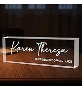 Custom Office Name Plate for Desk, Desk Name Plate Personalized, Personalized Gifts for Women, Ap...