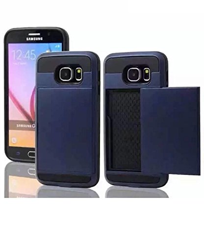 Samsung Galaxy S6 Case,Newstore ID Credit Card Holder Hard Case Back Cover for New Samsung Galaxy S6 with Free Packing with Newstore Trademark Gifts,Not Fit for Samsung Galaxy S6 Edge (Dark Blue)