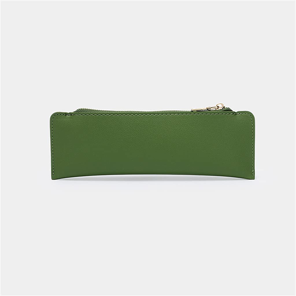Estuche Plano para lápices, Caja de Almacenamiento de papelería, Estuche de Cuero PU para Estudiantes, Estuche para lápices, Organizador de papelería (C 21 * 1 * 7CM)