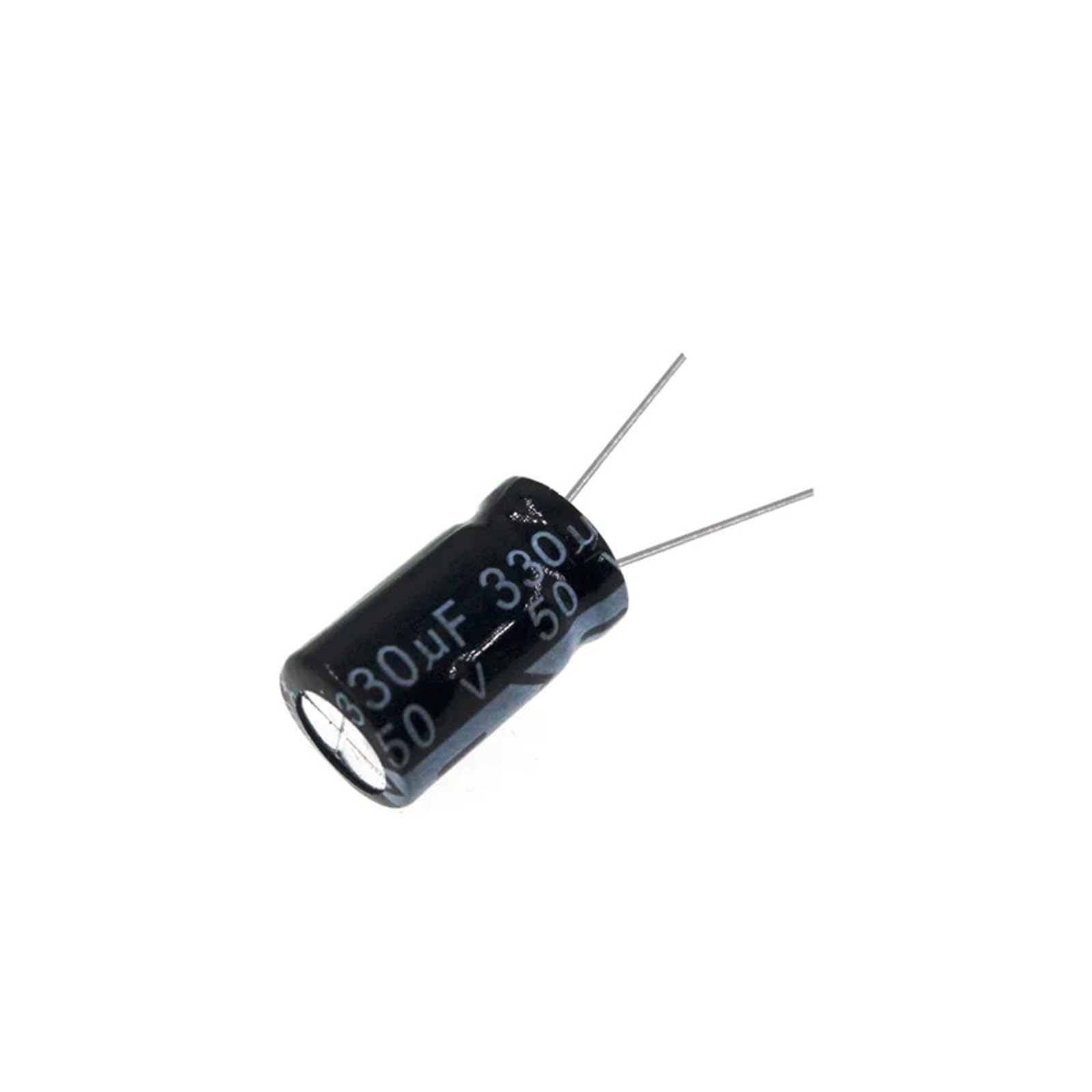 Condensateur 330uF 50V radial en aluminium 10x16mm pour circuit électronique - Lot de 20 pièces