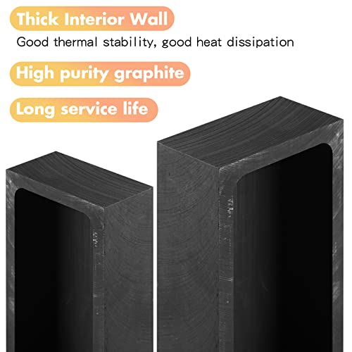 image for Sumind 8 Pcs Graphite Ingot Mold Crucible for Melting Smelting Molds f