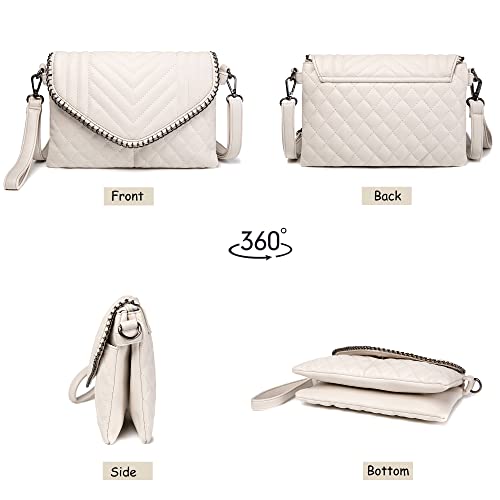 Makukke Crossbody Bags For Women Small Clutch Purses Quilted Satchels Lightweight Handbags Shoulder Bag (Black#2) #TOP4