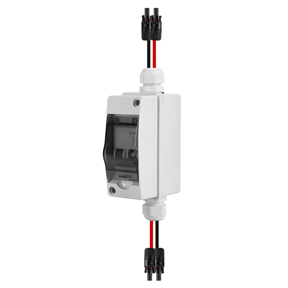 POFET Disjoncteur, Disjoncteur Solaire Photovoltaïque Interrupteur Isolateur PV DC Disjoncteurs électriques avec Boîte de Distribution étanche IP65 2P 16A DC 400V