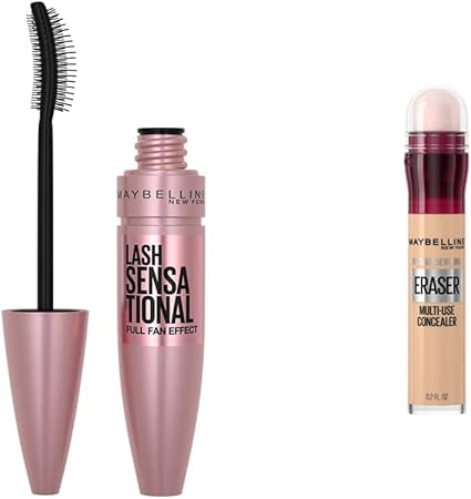 Maybelline New York Lash Sensational Washable Mascara Blackest Black 0 32 Fl Oz Pack Of 1 K Instant Age Rewind Eraser Dark Circles Treatment Concealer Light 1 0 2 Fluid Ounce Amazon Ca