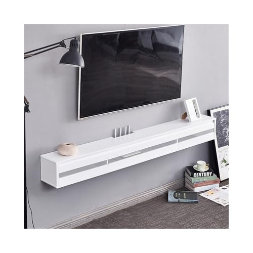 muebles de tv para salón Soporte flotante for TV, consola multimedia montada en la pared de 59 pulgadas, moderno y estrecho centro de entretenimiento con unidad de TV flotante con puerta abatible, for