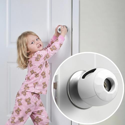 1 Pack Childproof Door Knob Covers Babyproof Child Door Locks Door Handle Baby Proofing Door Safety for Kids