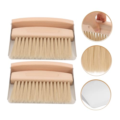 STOBAZA 8 Conjuntos vassoura pequena pá de lixo kit de teclado vassouras de mesa e pá de lixo escova