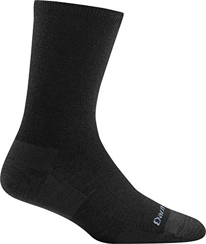 Darn Tough Vermont Women's Solid Basic Crew Lightweight Sock (Style 6012) - Black, Medium
