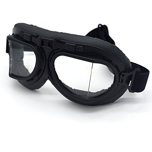 Evomosa Motorcycle Goggles Vintage Pilot Style Cruiser Scooter Goggle Outdoor Sand Goggles Bike Racer Cruiser Touring Eyewear For Half Helmet #TOP3