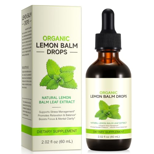 Lemon Balm Drops - 120 Servings Herbal Supplements with Natural Lemon Balm Leaf Extract for Relaxation Supports Healthy Sleep Health & Personal Care Drops Non-GMO Alcohol-Free - 2 Fl.oz