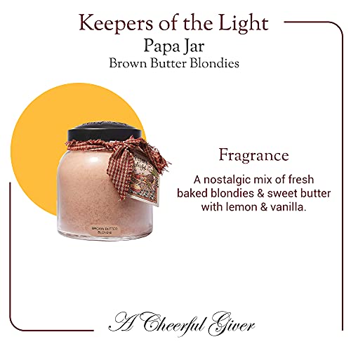 A Cheerful Giver - Brown Butter Blondies Papa Scented Glass Jar Candle (34Oz) With Lid & True To Life Fragrance Made In Usa #TOP3