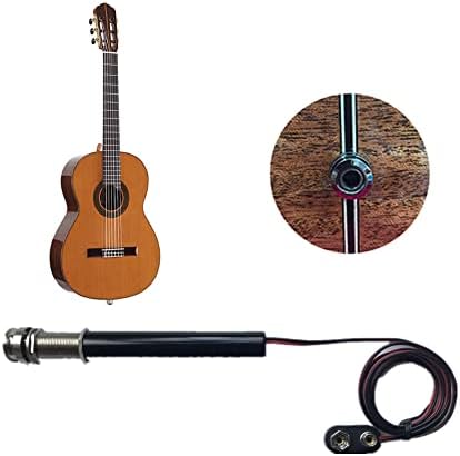 Aikongcd Acoustic Guitar Pickup for Classical Guitar Ukulele Cajon Djembe (black)