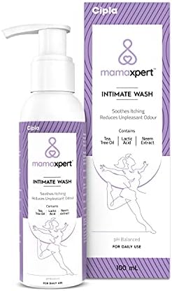 Cipla Mamaxpert Intimate Wash for Women, Enriched with Tea Tree Oil & Neem Extract, Anti-Bacterial Properties Prevents Odour & Infections, Safe During Pregnancy-100ML (Pack of 2)