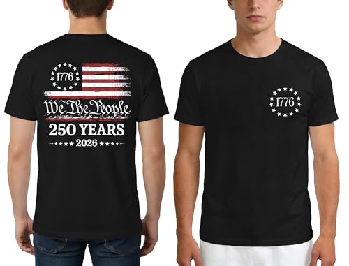 Ascrazy Mens American Flag Shirt 4th of July T-Shirt USA Flag 1776 Patriotic Tee Memorial Day Tops