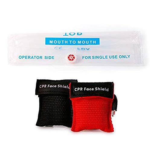 Asa Techmed Medical First Aid Cpr Mask For Adult/Kids Pocket Resuscitator With One-Way Valve — Hard Case With Wrist Strap, Gloves, Wipes And 2 Keychain Cpr Face Shield Approved #TOP6