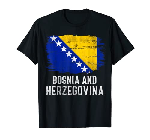 Drapeau vintage Bosnie-Herzégovine pour cadeau Bosnie T-Shirt