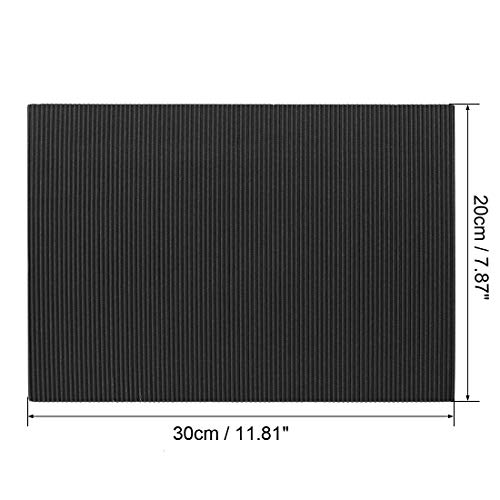 Image of uxcell 10pcs Corrugated Cardboard Paper Sheets,Black,7.87-inch x 11.84-inch,for Craft and DIY Projects