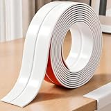 Molduras Pared Autoadhesivas PVC Blanco 2cm x 4m, Flexibles Decorativas