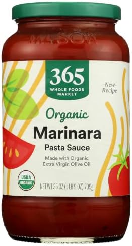 365 by Whole Foods Market, Organic Marinara Pasta Sauce, 25 Ounce