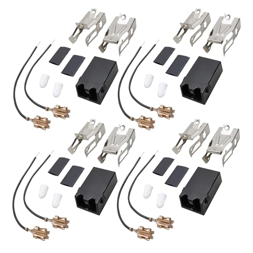 PartsBroz 330031 Surface Burner Plug-in Block Kit (4-Pack) - Compatible With Whirlpool Amana Roper Kenmore Cooktop Range - Replaces AP3075808 PS340571 WB17X210 4335480 5303935058 W10841094 99989649