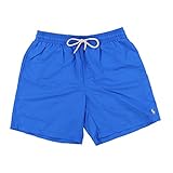 Polo Ralph Lauren Mens Pony Logo Traveler Swim Trunk (L, Blue)