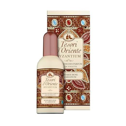 Tesori d'Oriente EDT Byzantium 100 ml, aromatisches Parfüm (schwarze Rose & Labdanum), im Aluminiumflakon, Wellness-Ritual für Körper & Sinne