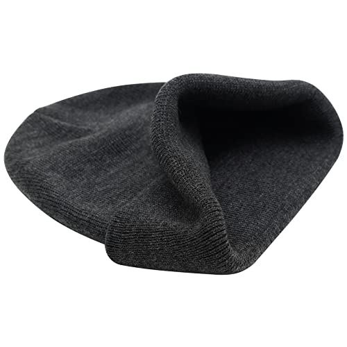 Image of 55cube Knit Beanie Hat Cuffed Plain Skull Cap for Men Women