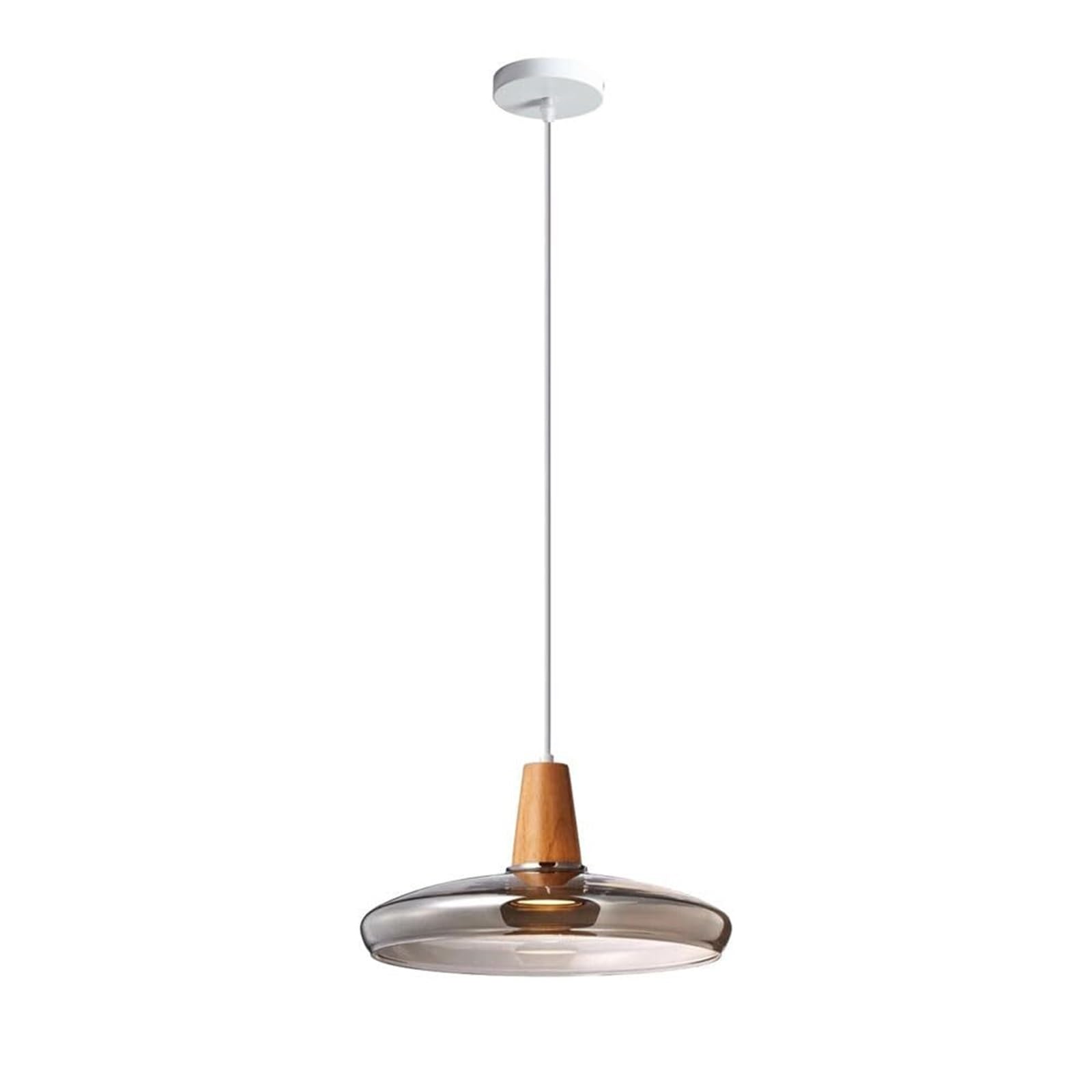 KHUKHU E26 Screw Ceiling Light Fixtures,Nordic Retro Creative Chandelier,Personality Solid Wood Glass Hanging Lamp,Bar Restaurant Kitchen Island Decoration Pendant Light(32cm)