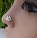 Indian Nose Stud,Indian Nose Hoop,Mother Day Gifts,Flower Nose Hoop,Thanksgiving Nose Pin,Diamond Nose Stud,Silver Nose Stud,Crock Screw Nose Stud,Nose Stud,Cubic Zirconia Nose Stud(TEJ168)