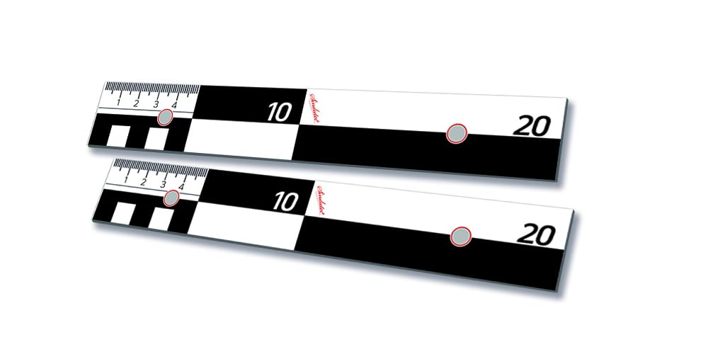C Photo scale Dibond 20 cm Nordpfeil Ruler Scale 2-pack