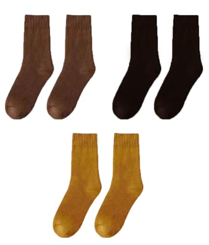 Image of 3 Pairs Boot Socks for Women Thick Winter Sock Warm Socks Cozy Crew Socks Gifts for Women Size 5-10
