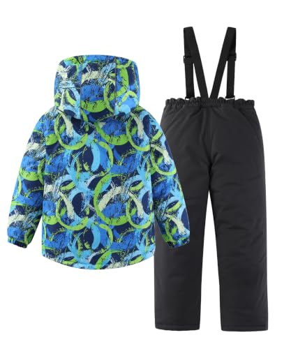 Image of Hiheart Boys Girls Winter Ski Jacket & Pants Set 2-Piece Snowsuit